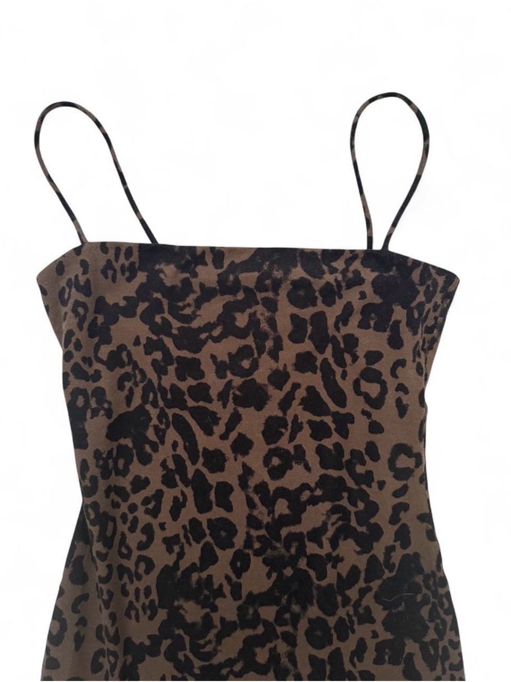 Reformation Brown and Black Leopard-Print Slip Maxi Dress - Picture 2 of 3